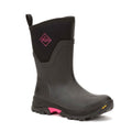 Muck Boots Arctic Ice Mid AGAT Rubberen Zwarte/Hete Roze Regenlaarzen