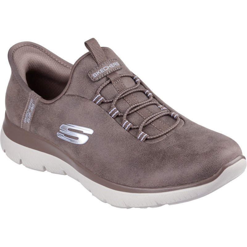 Skechers Summits Unknown Trail Polyester Dames Bruine Sneakers