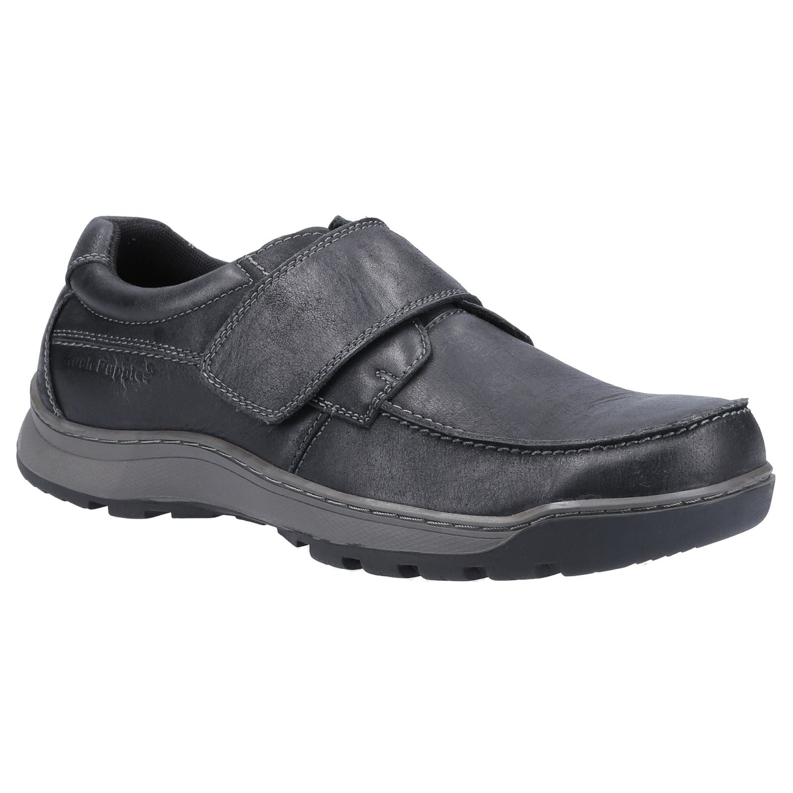 Hush Puppies Casper Leren Zwarte Heren Loafers