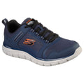 Skechers Track Knockhill Leren Heren Sneakers Marineblauw/Oranje