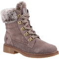 Hush Puppies Florence Leren Damesschoenen In Taupekleurige Boots