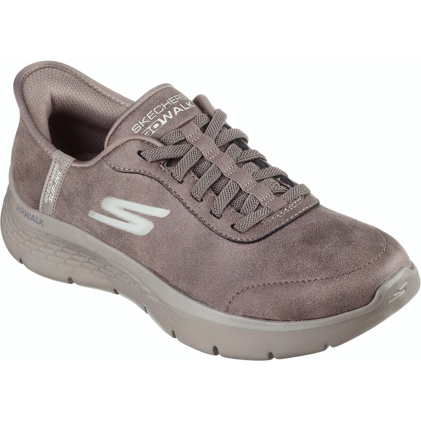 Skechers Go Walk Flex Mali Textiel Dames Bruine Sneakers