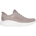 Skechers BOBS Sport Squad Chaos Textiel Dames Taupe Sneakers