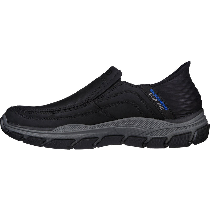 Skechers Respected Elgin Leren Zwarte Mocassins Voor Heren