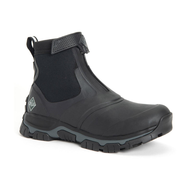 Muck Boots Apex Mid Zip Rubberen Zwarte/Donkere Schaduwlaarzen