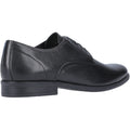 Hush Puppies Oscar Clean Toe Zwarte Leren Veterschoenen Voor Heren