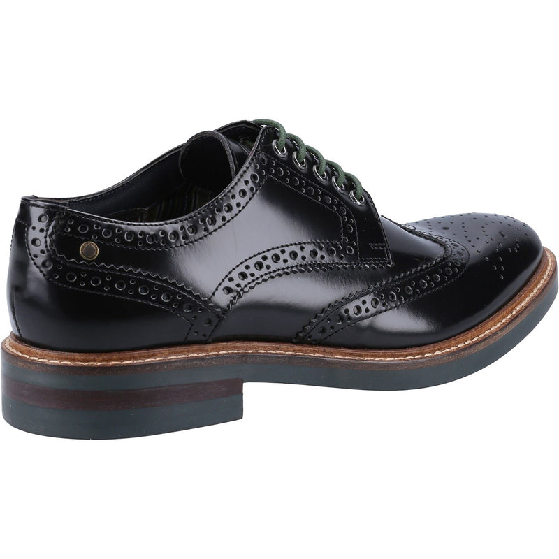 Base London Woburn Leren Heren Zwarte Brogues Schoenen