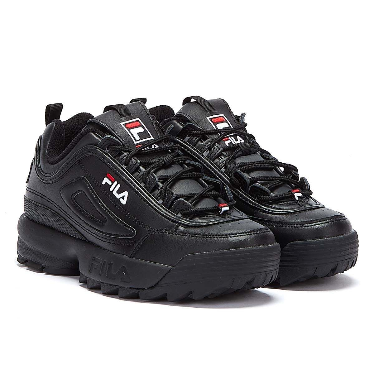 Fila Disruptor II Premium Zwart / Wit / Fila Rood Sportschoenen