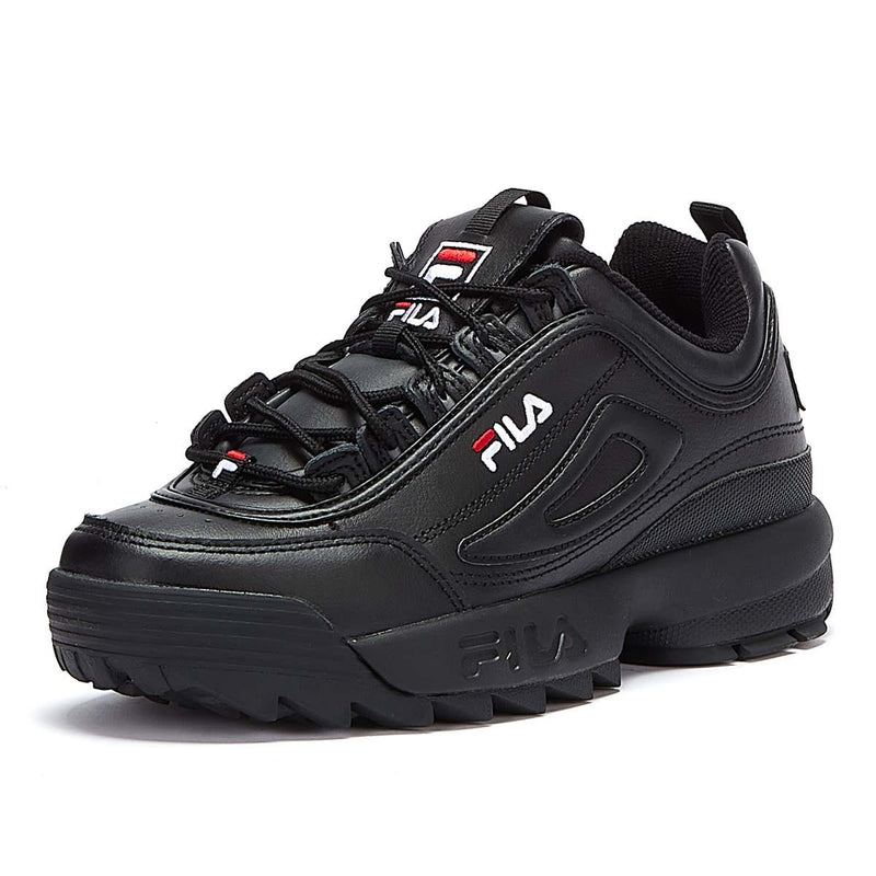 Fila Disruptor II Premium Zwart / Wit / Fila Rood Sportschoenen