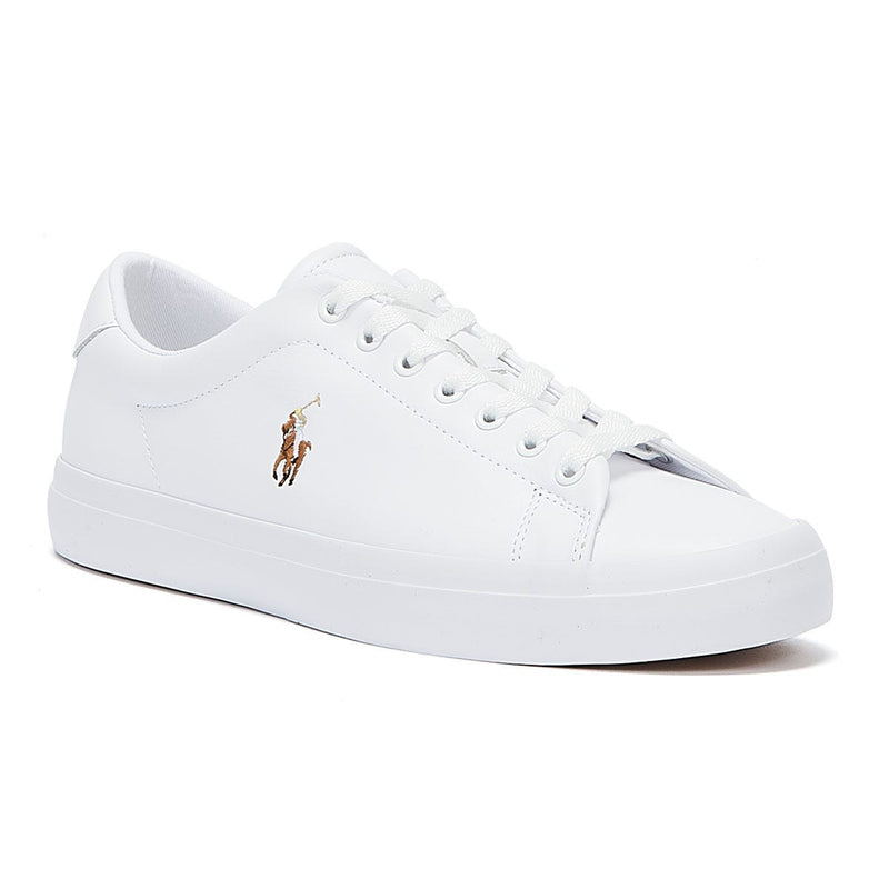 Ralph Lauren Longwood Leder Wit Sportschoenen