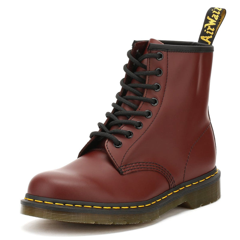 Dr. Martens 1460 gladde dameslaarzen kersenrood leer